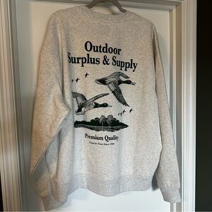 Loose Graphic Rotation Crew-Neck Sweatshirt - XL